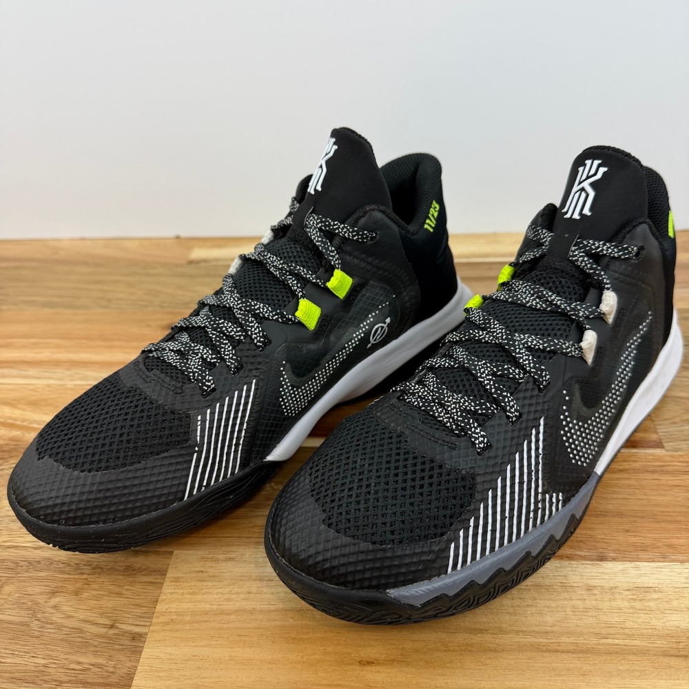 Nike Kyrie Flytrap 4 Kids 5.5Y Basketball Shoes Black White Lime Glow CT5514-002
